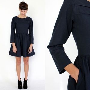 Filly Designs Beginning Dress Washed Black Linen A-Line